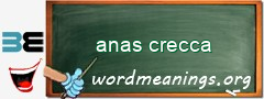 WordMeaning blackboard for anas crecca